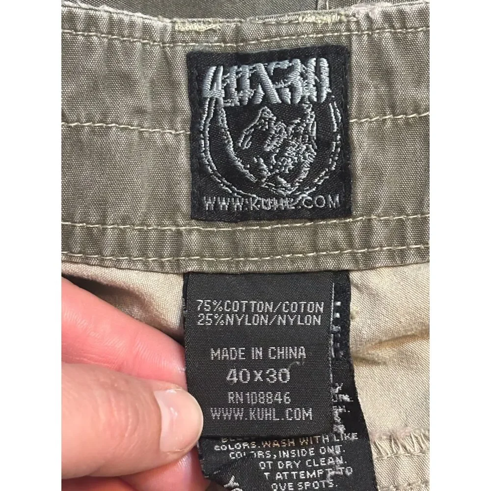 KUHL Revolvr Men’s 40x30 Olive Green Hiking Outdoor Pants Gorpcore